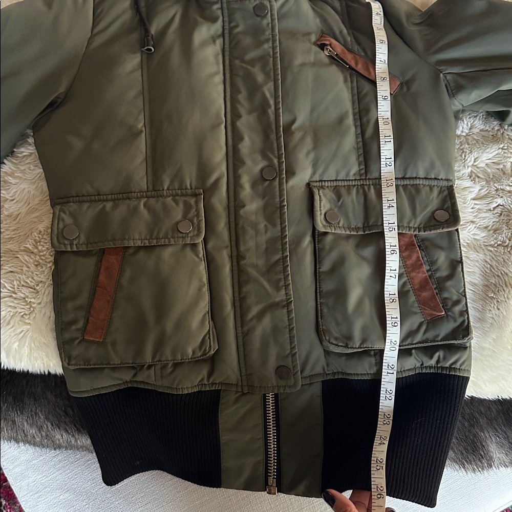 Nicole Benisti Fordham intarsia fur trim bomber sz S in great condition - Picture 15 of 15